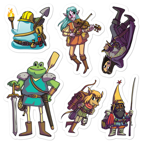 Land of Eem RPG Heroes Sticker Sheet